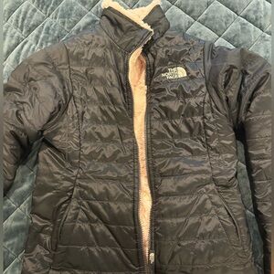 Girls reversible North Face jacket, size medium (10/12)